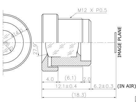 12mm M12x0.5 lens