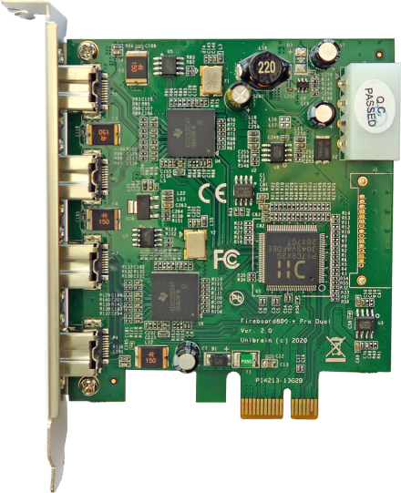 Fireboard800-e Pro Dual Channel, 4 port, 1394b to PCI-e adapter